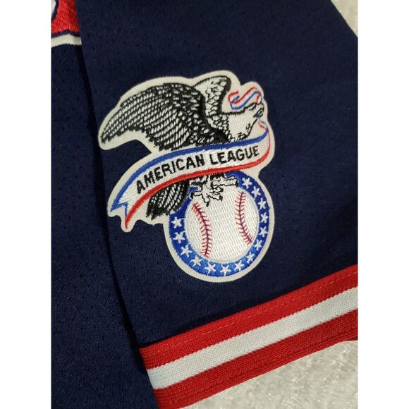 Cleveland Indians Majestic Size LG Short Sleeve Button Down Crew Neck Jersey - Picture 4 of 11